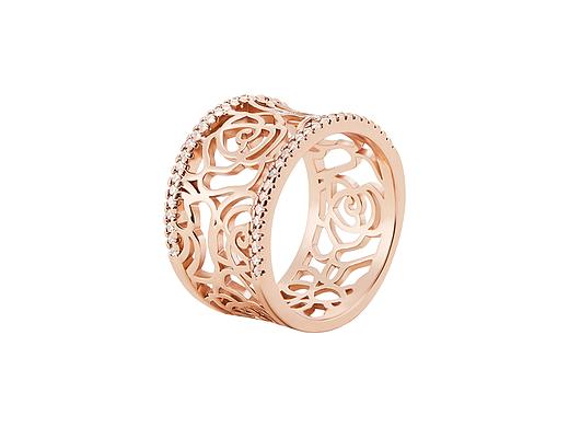 玫瑰花镂空戒指