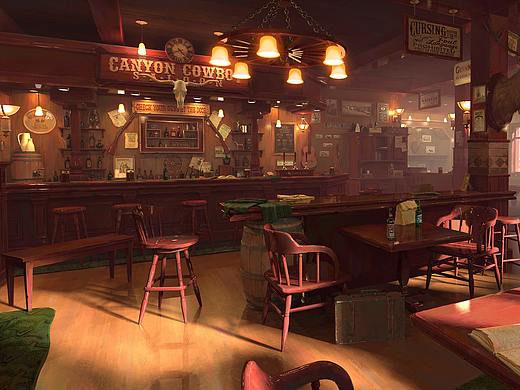 西部酒吧氛围图
