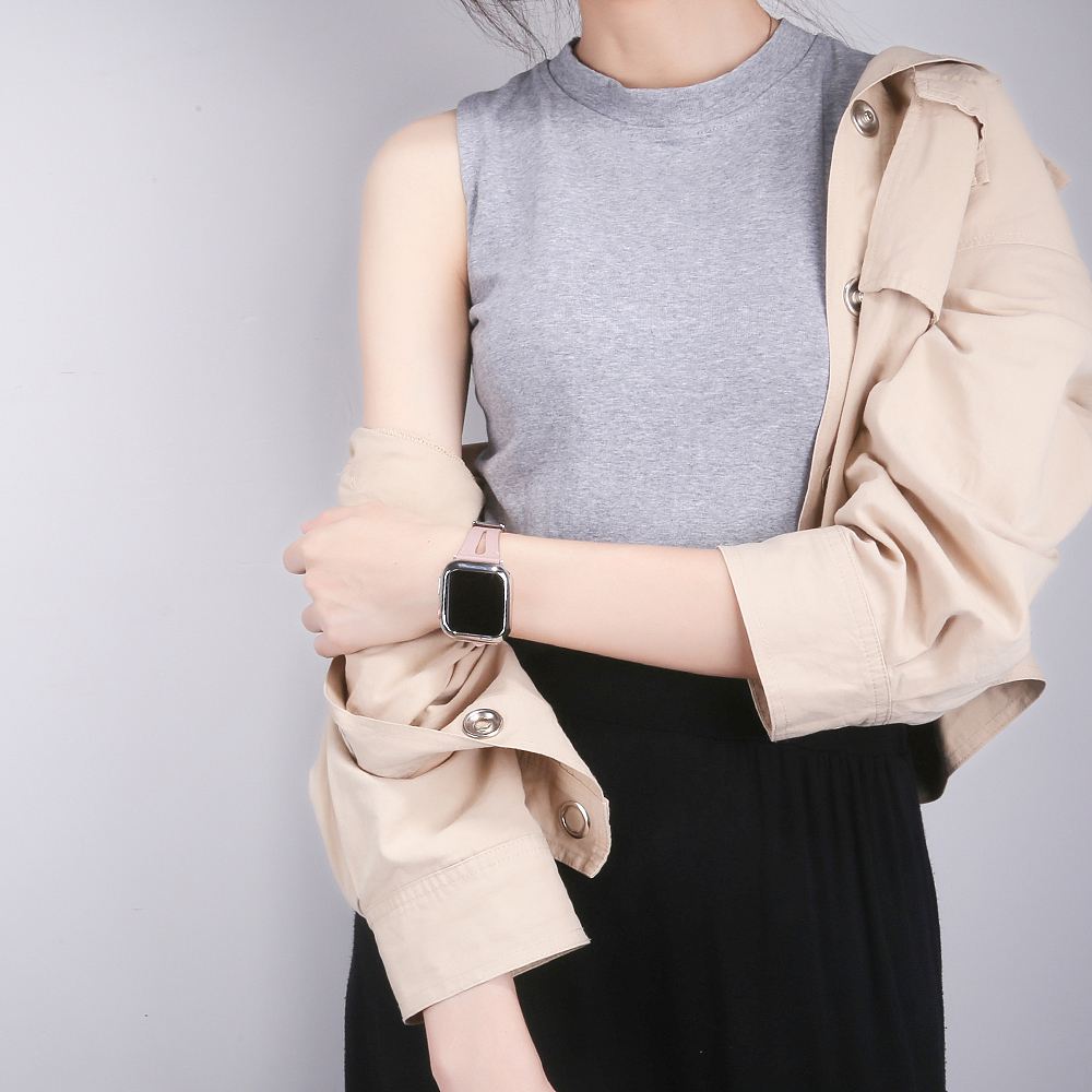 实拍苹果手表表带场景佩戴图