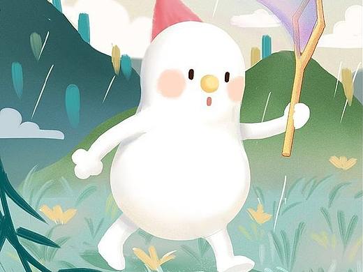 豆米咖清明节插画