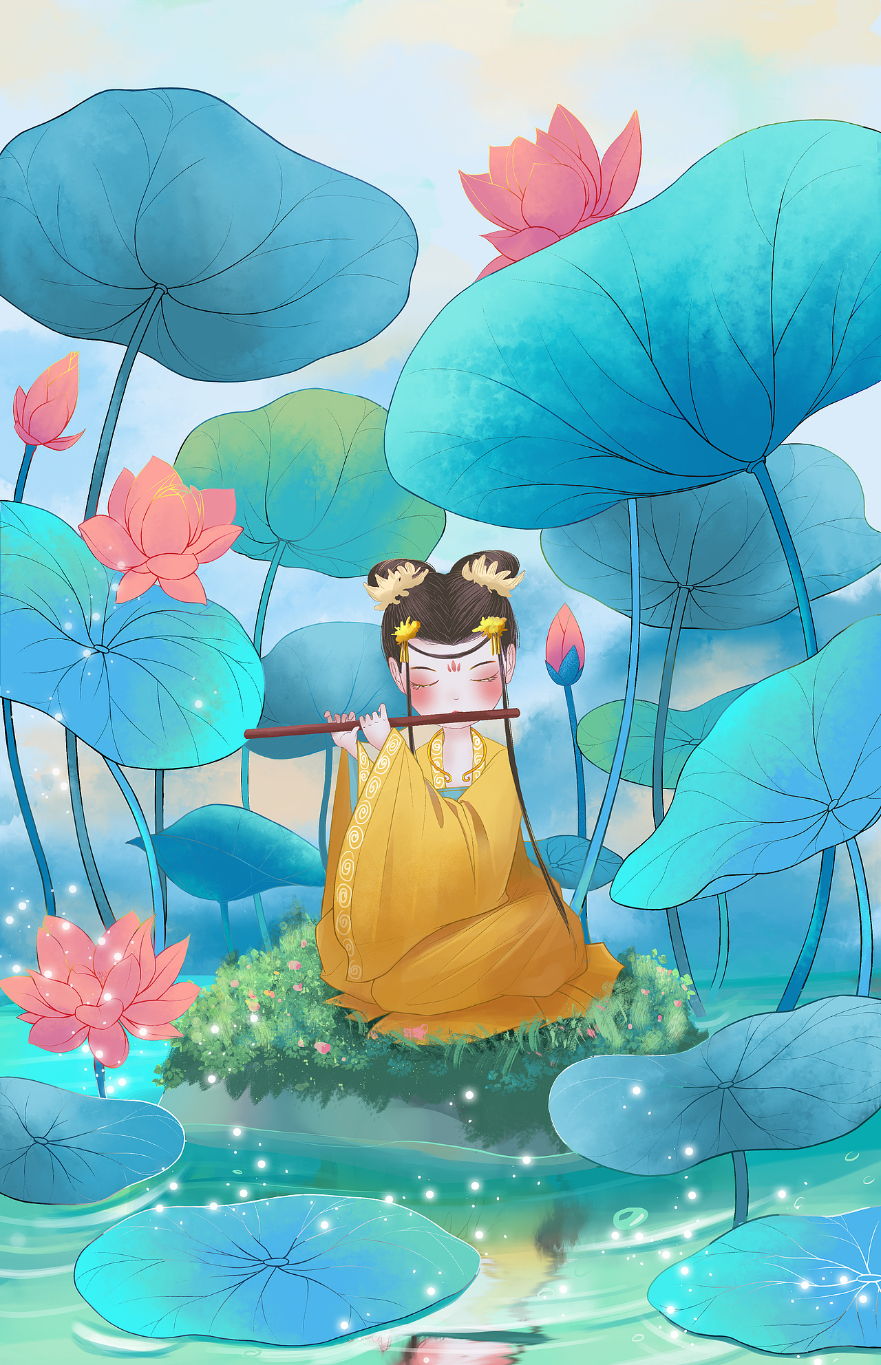 荷花仙子（图ZMjQyMjI2Nzgw） - 创作习作 - 站酷设计师谢oO原创素材 - 站酷ZCOOL