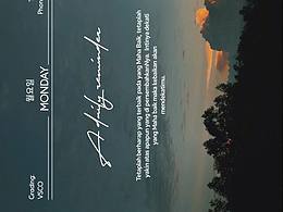 旅行山水日落海报设计