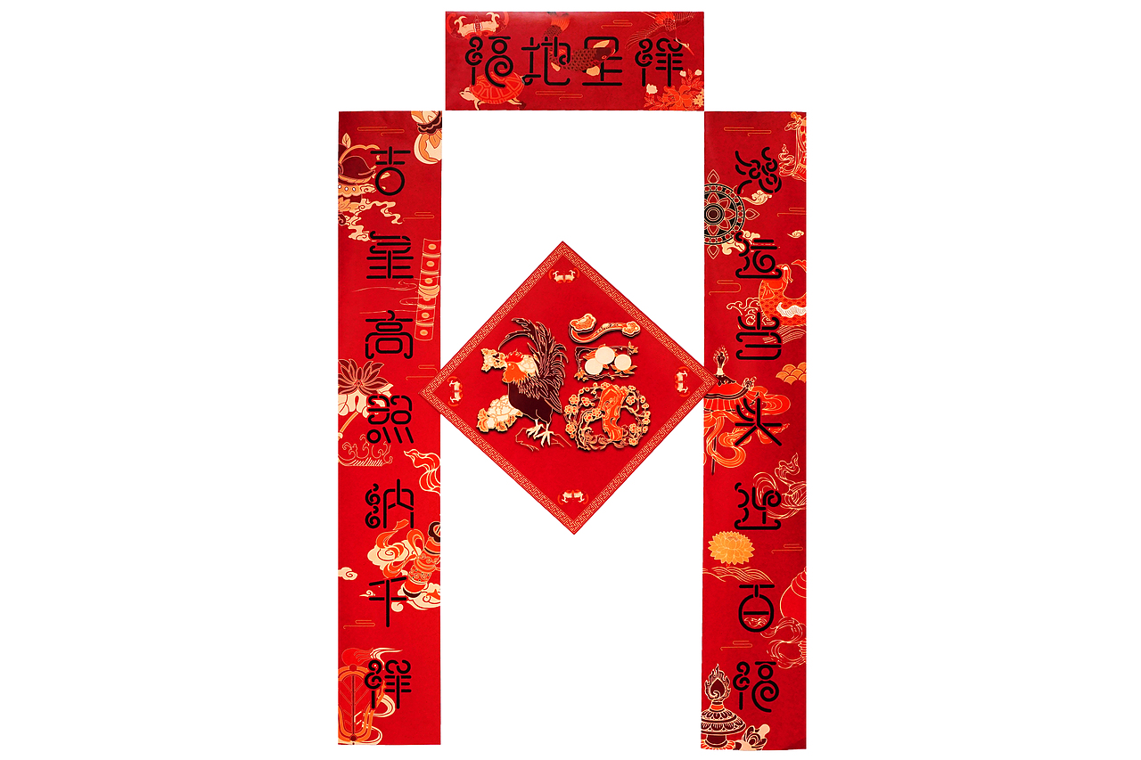这次春联的主题包装是如日之升,这句话出自《诗经》中的一节诗前小序。大意是向君主祝福,上天保佑庇护,使君主安乐幸福、万事如意、洪福降临,更像新月渐盈,旭日东升。主题犹如点睛之笔,更深层次的提升了春联的主题,也向每一位购买春联的人送上最真挚的祝福。