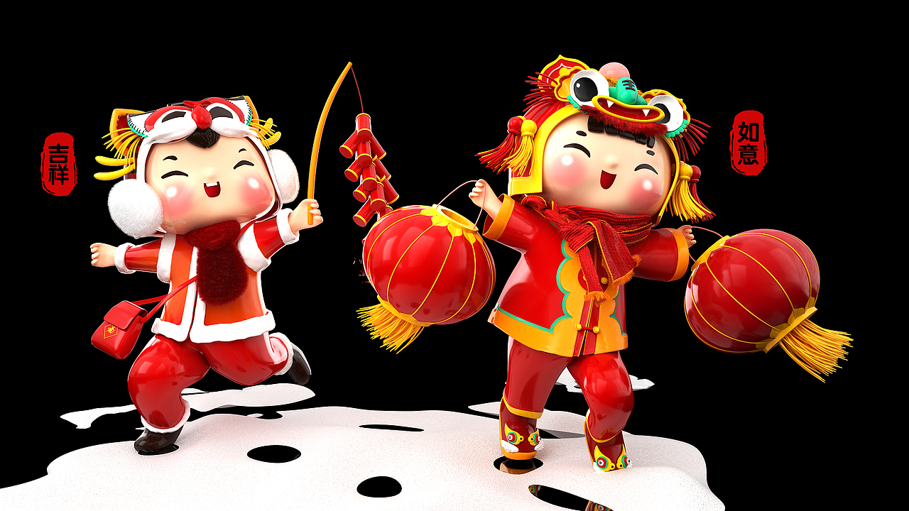 虎娃招财童子善财童子