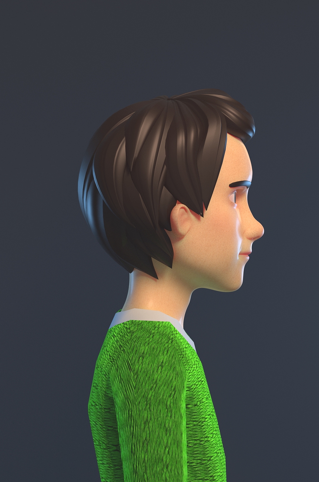 三维模型卡通角色3d建模影视动画片头制作卡通男孩