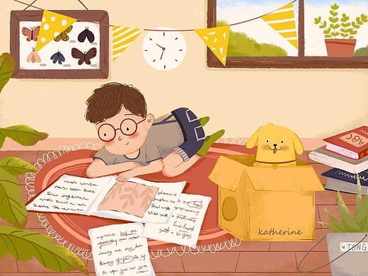 【板绘练习】喜欢你看书的样子~