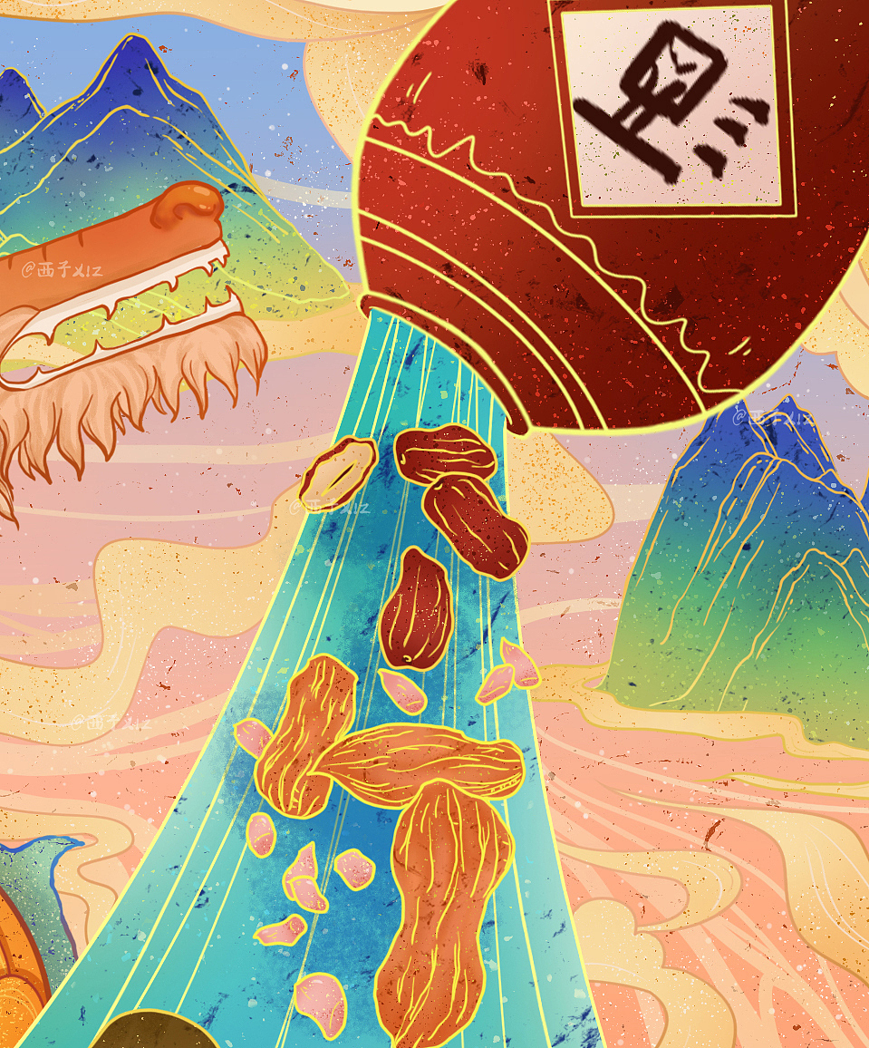 新国风|端午节海报插画（图ZMjUzNzY3OTYw） - 创作习作 - 站酷设计师西子XiZ原创素材 - 站酷ZCOOL
