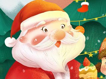 圣诞节手绘海报