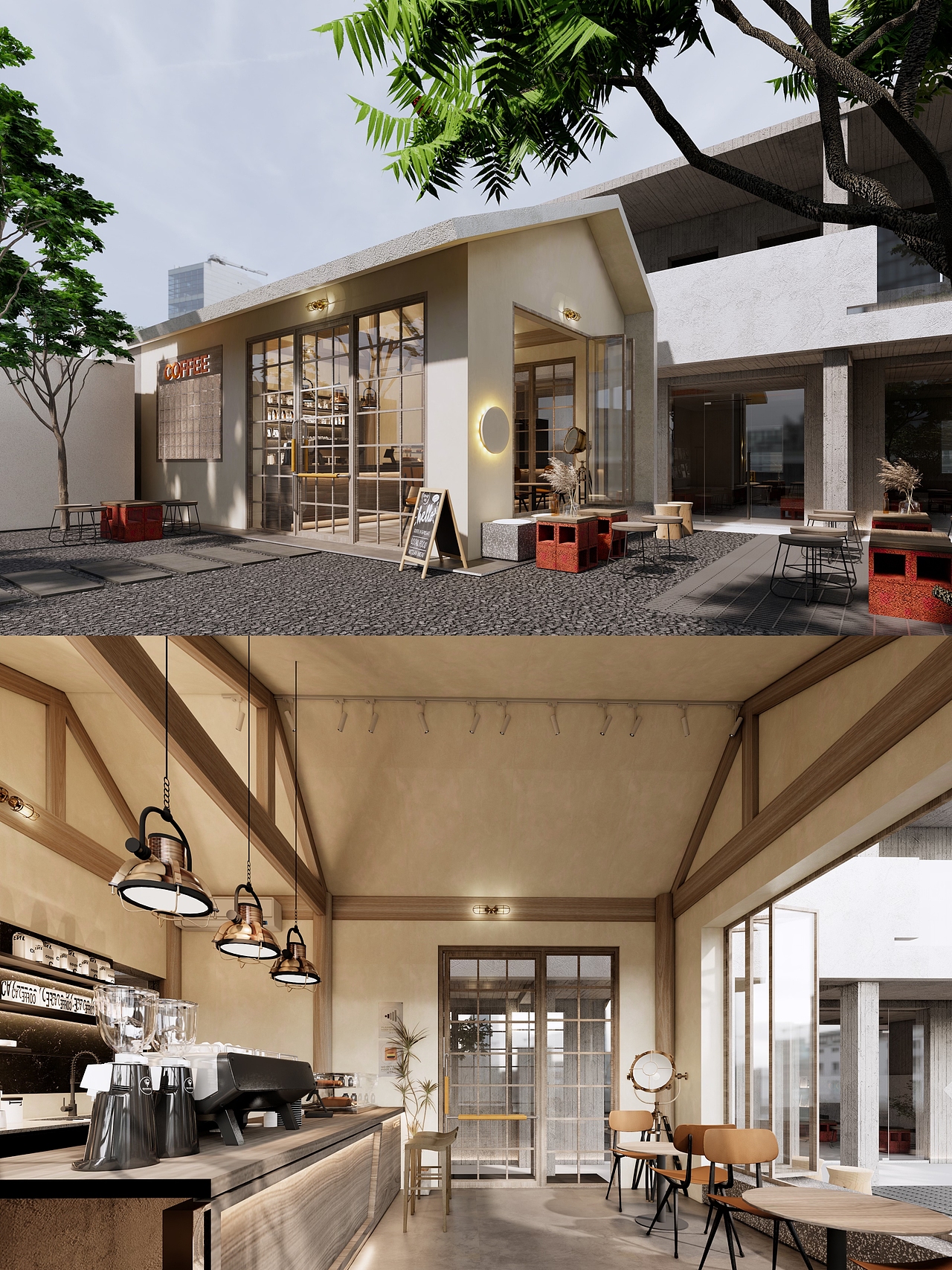 原创设计 老宅重生之咖啡店（图ZMzU2ODQ1NTYw） - 商业空间设计 - 站酷设计师Jason193原创素材 - 站酷ZCOOL