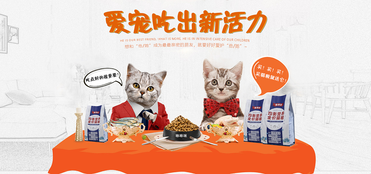 猫粮海报