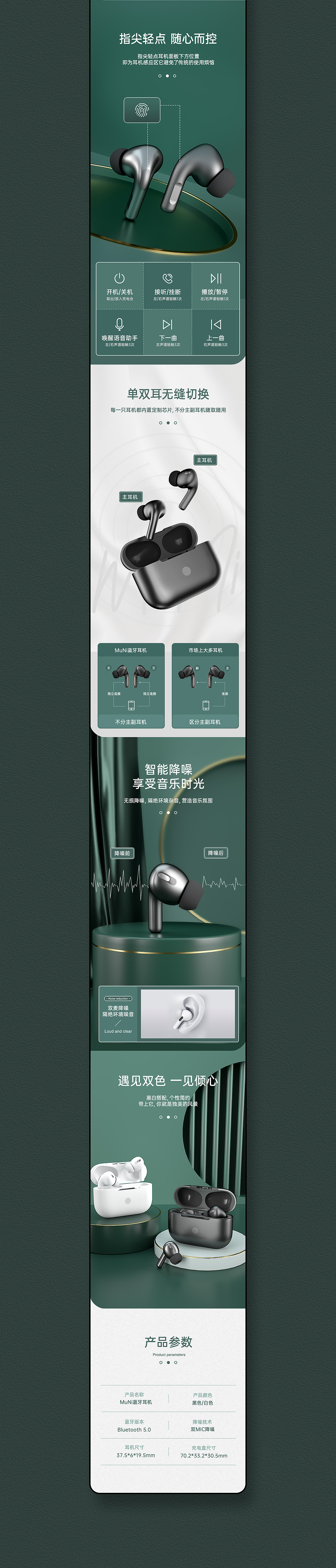 無線藍(lán)牙耳機(jī)詳情頁（圖ZMjYyNDE0NTgw） - 電商 - 站酷設(shè)計師羊橘原創(chuàng)素材 - 站酷ZCOOL
