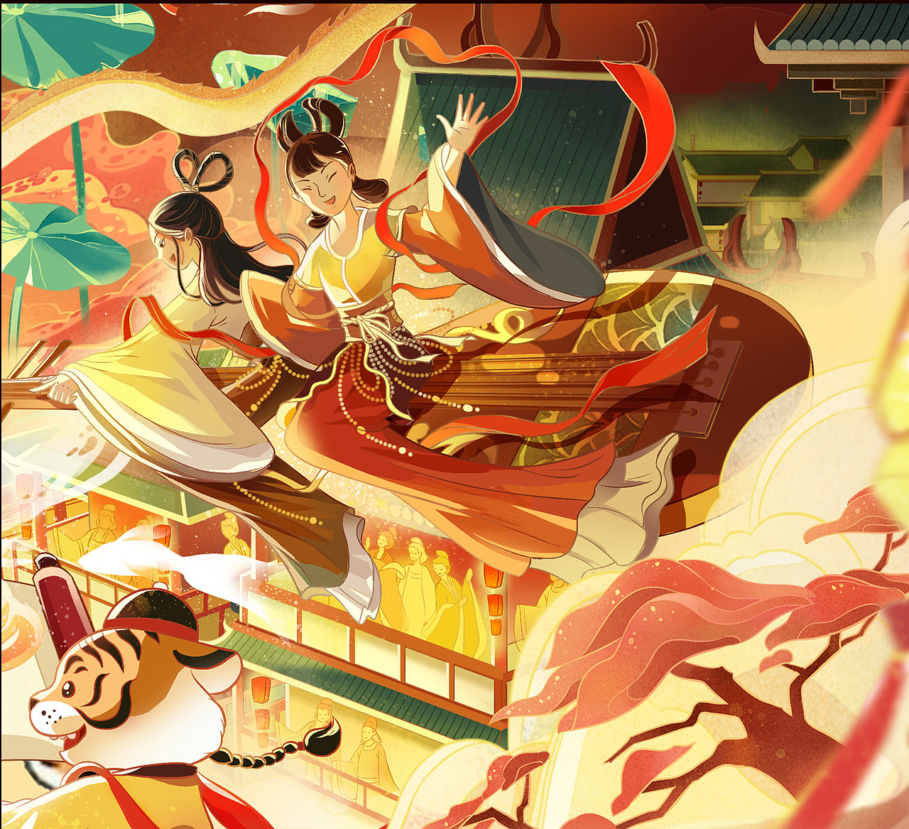 国风氛围插画虎年kv | 虎年看长安（图ZMjg3OTgxNjEy） - 商业插画 - 站酷设计师爆炸安仔ANNNx原创素材 - 站酷ZCOOL