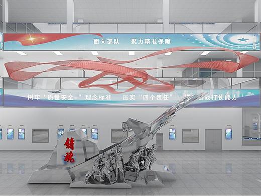 企业文化展厅设计党建室外门头室内展陈
