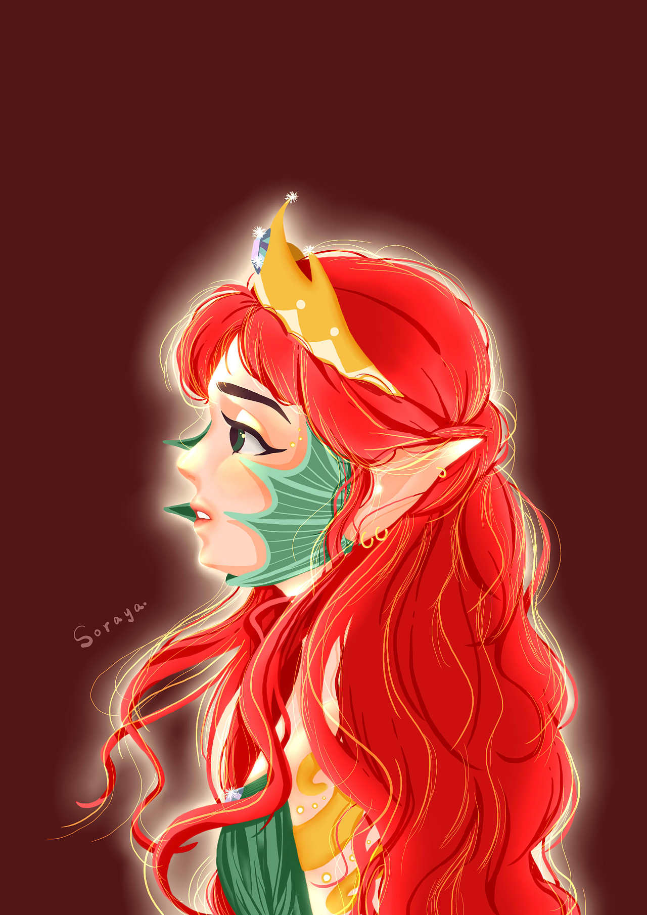 精灵版爱丽儿|插画|创作习作|soraya大小姐 - 原创作品 - 站酷 (zcool