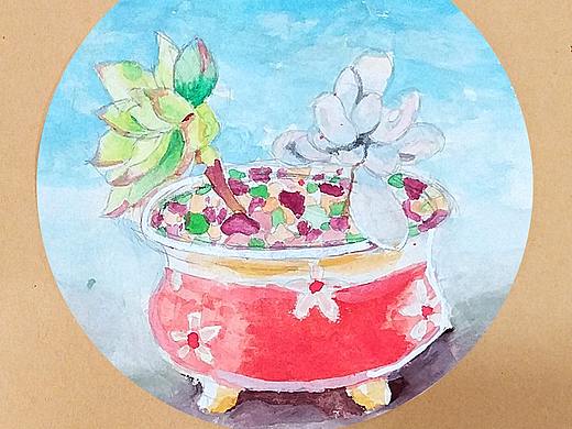 学生作品“水彩花卉”！