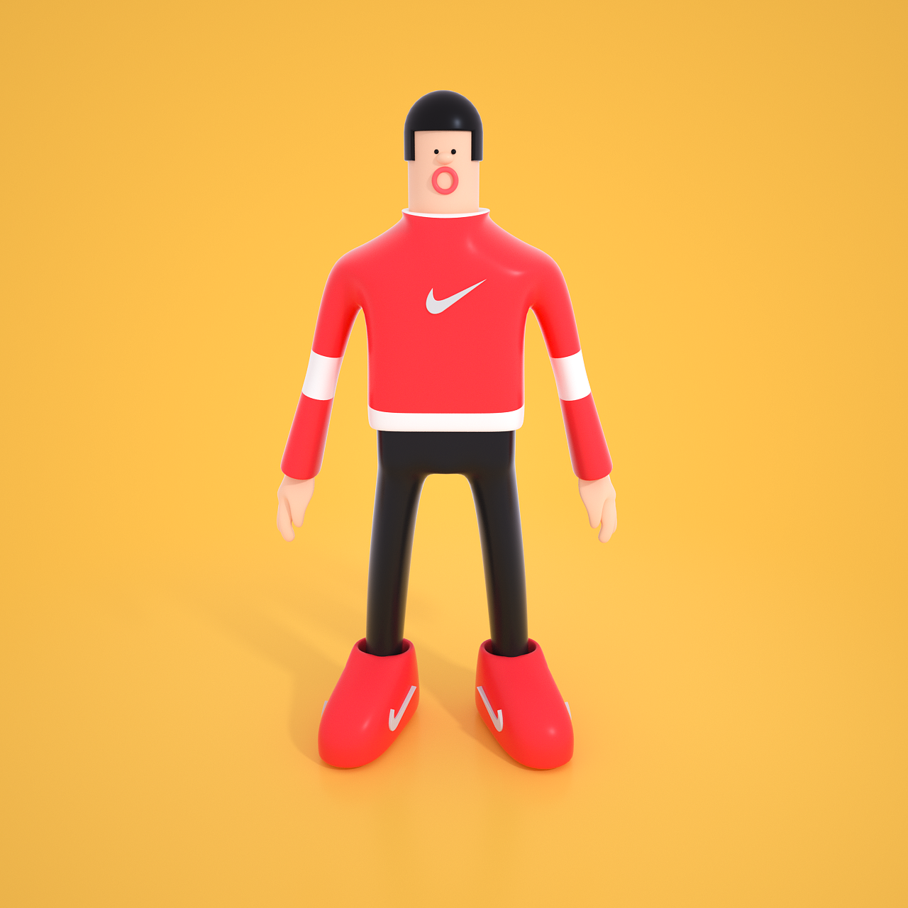 举报收藏分享原创作品三维人物/生物耐克卡通人物小伙子卡通我就是