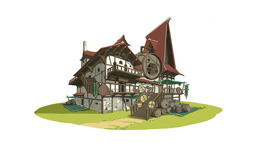 后街酒馆|插画|游戏原画|chyunp - 原创作品 - 站酷 (zcool)