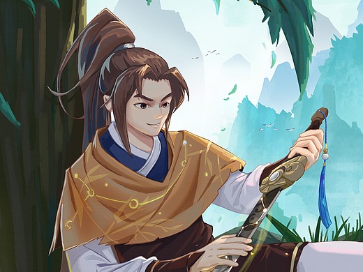 曜—李逍遥限定皮肤插画-艺术插画8601328天前蒸笼村之春夏秋冬插画