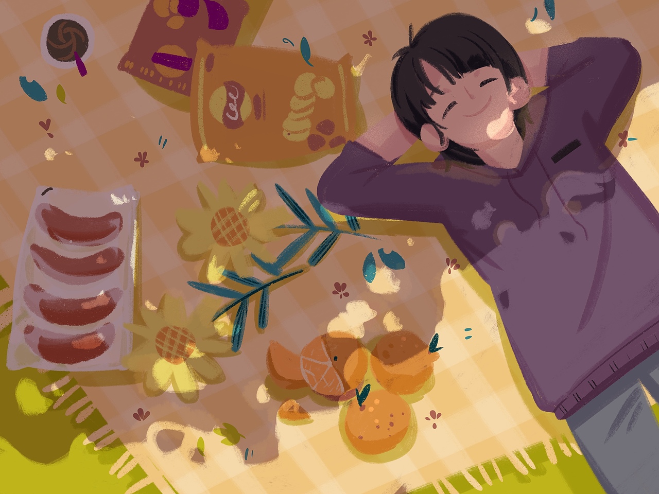 去野餐（圖ZMjM0MTY3MzMy） - 創(chuàng)作習(xí)作 - 站酷設(shè)計(jì)師掀腦殼原創(chuàng)素材 - 站酷ZCOOL