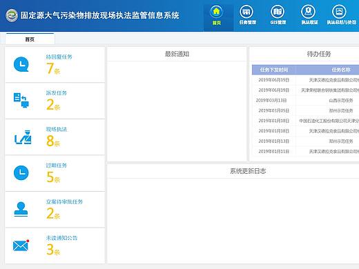 固定源大气污染物排放现场执法监管信息系统