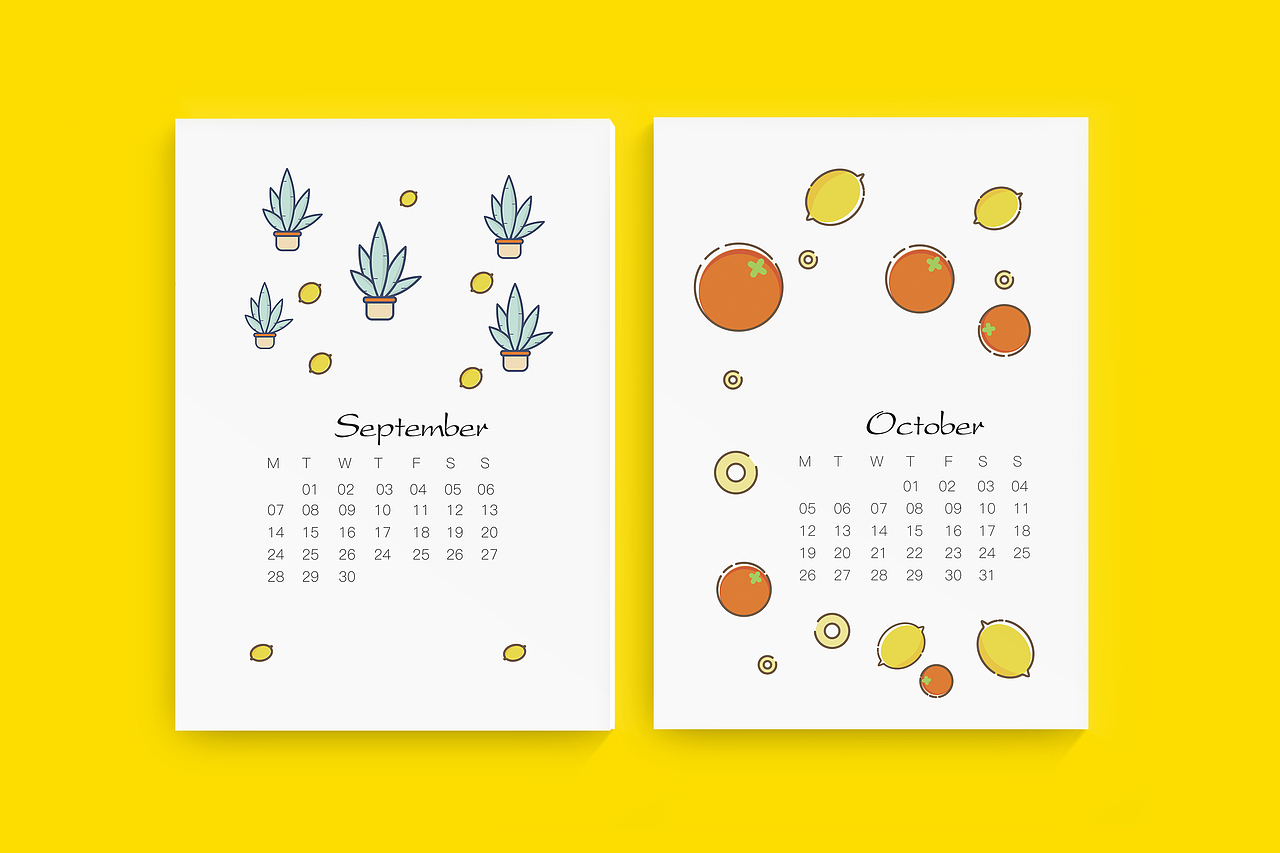 2020年日历插画小练习