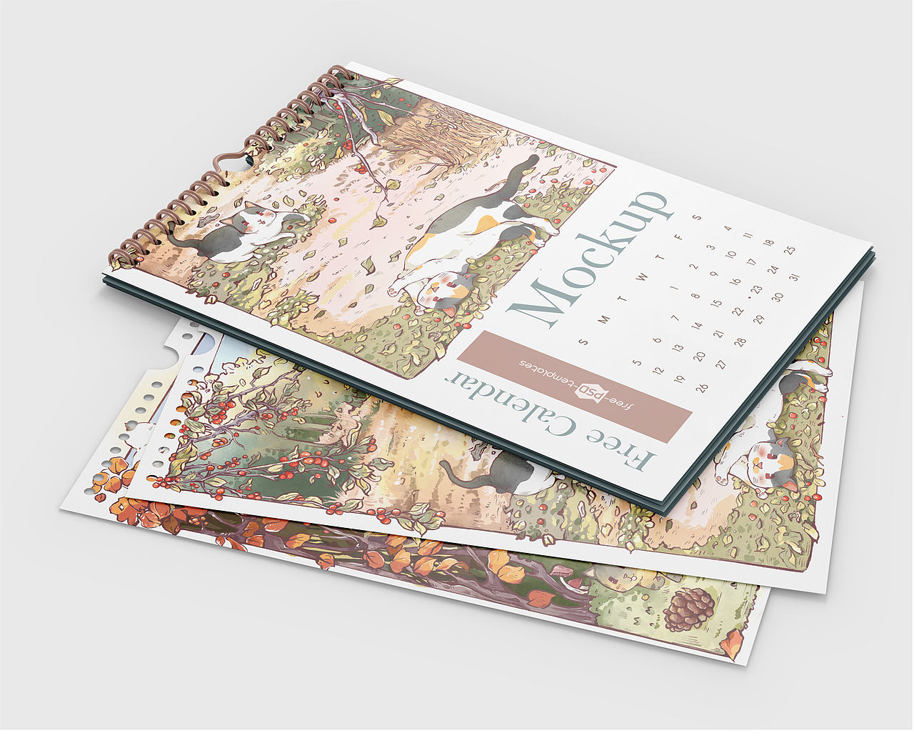 关于猫的水彩插画