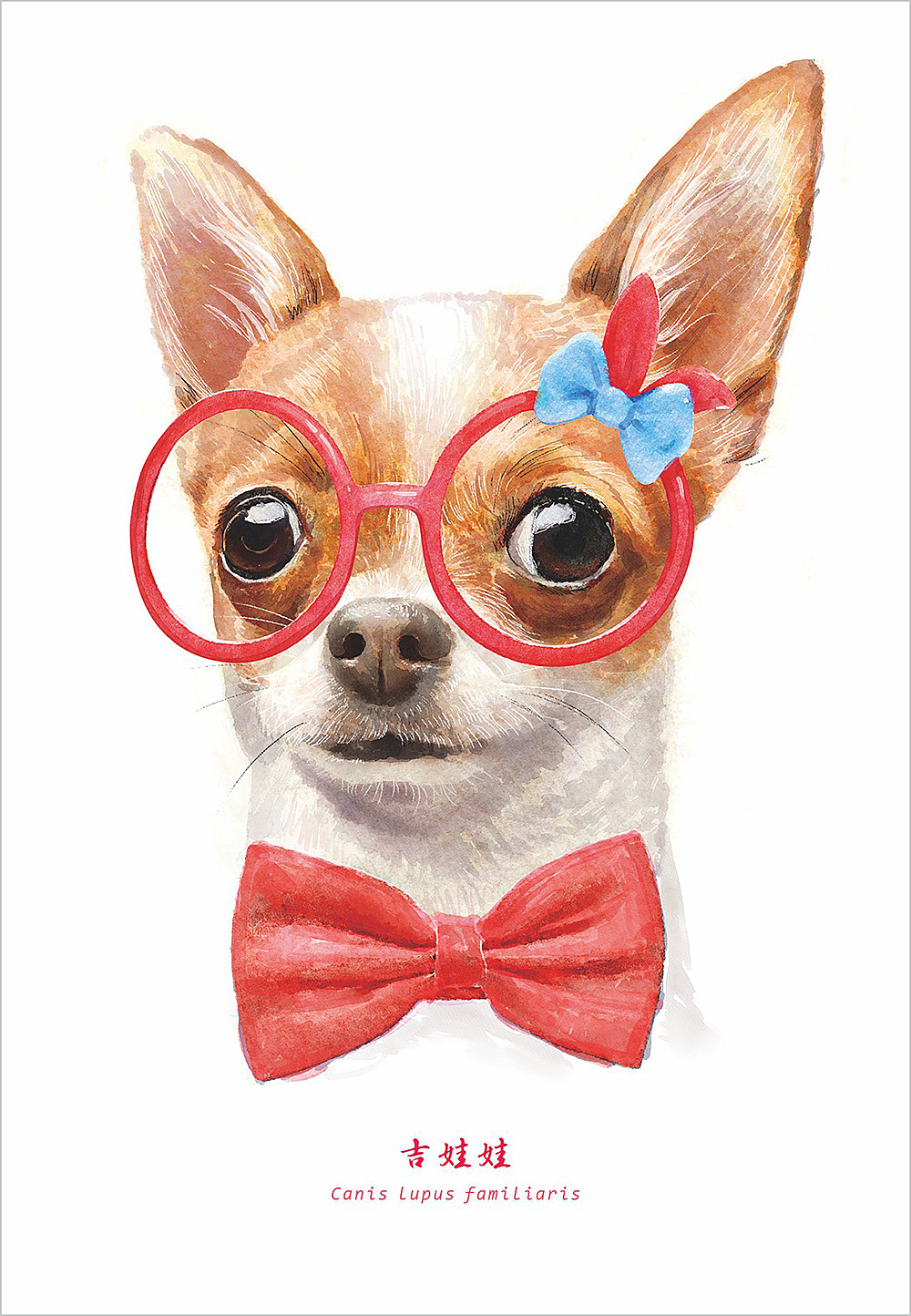 水彩狗狗