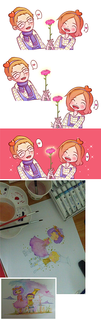 一些图:头像和水彩