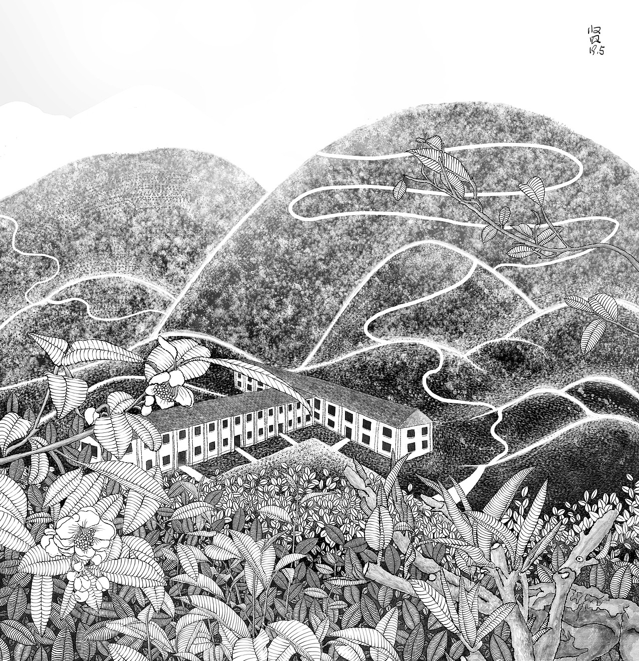 一稿房子飞天上了！