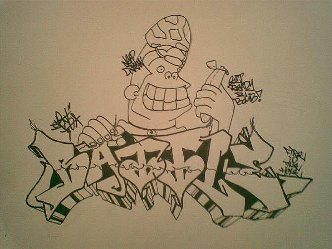 原创涂鸦作品 手稿 上墙