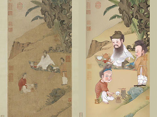《庐仝烹茶图》