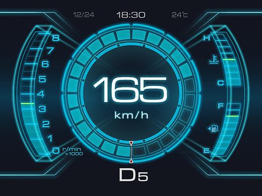 汽车全液晶仪表、主机中控HMI（UI） 003