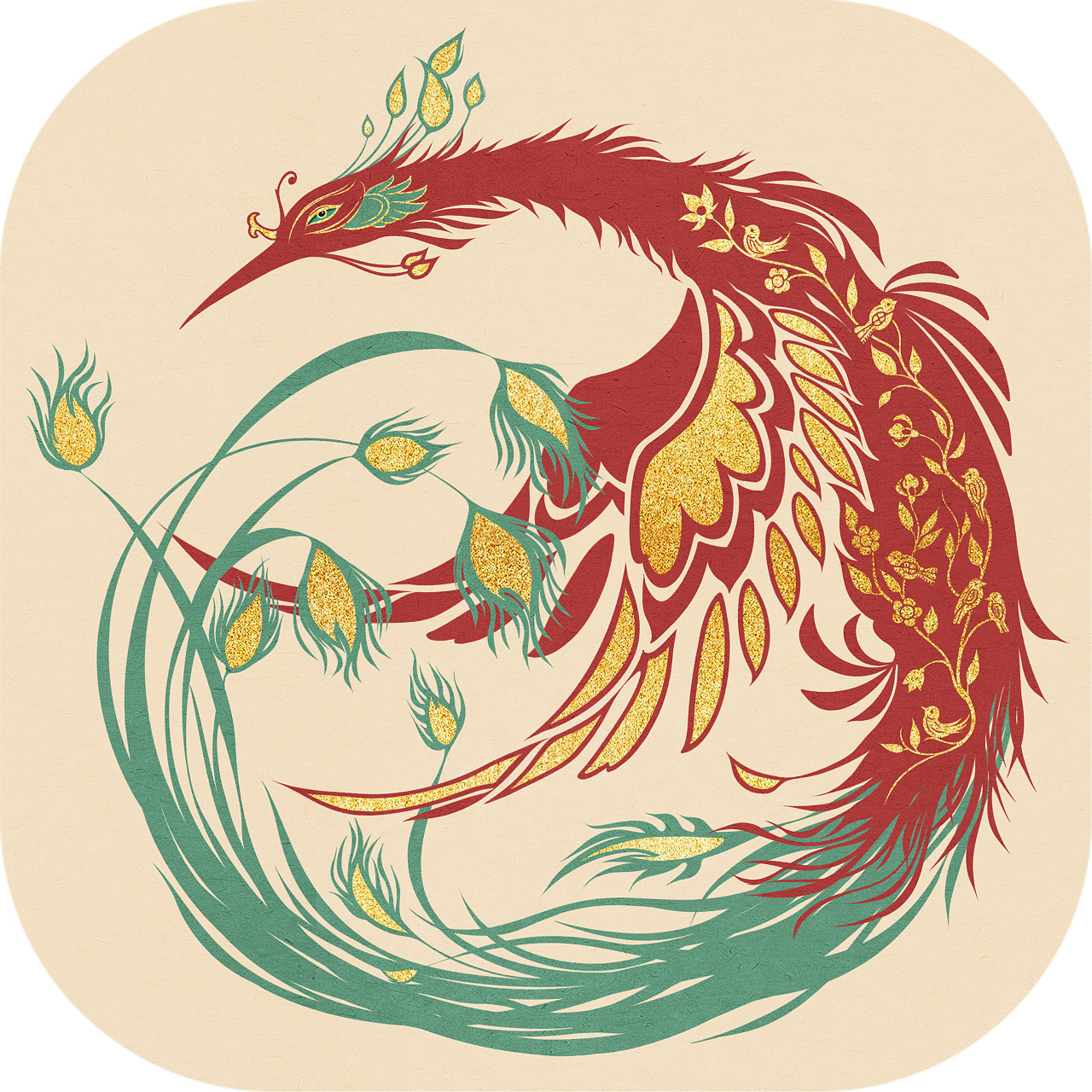 凤凰纹样|插画|商业插画|葡萄树夏 - 原创作品 - 站酷 (zcool)