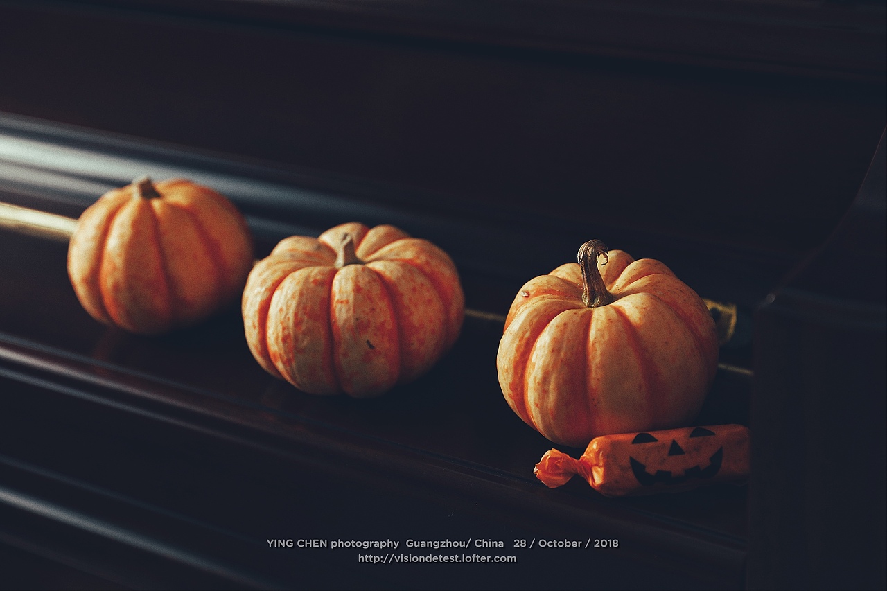 美食摄影;南瓜;气氛;糖果