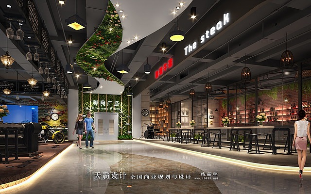 江苏美食广场设计客户可参考的效果图