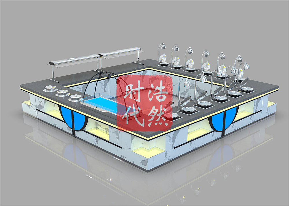 宴会厅餐厅折叠布菲台自助餐台效果图及图片