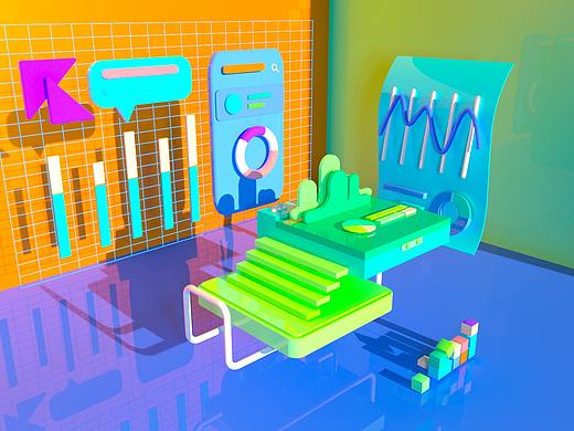 C4D|数据化小场景（个人主页-ZNTAzMzI3NDA=） - 场景 - 站酷设计师治愈系丶原创素材 - 站酷ZCOOL