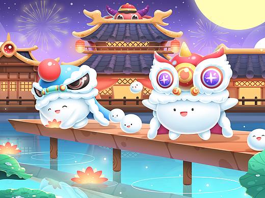 元宵节~（个人主页-ZNTEwMzgwNDQ=） - 商业插画 - 站酷设计师席怪力原创素材 - 站酷ZCOOL