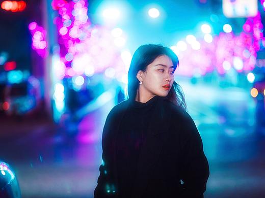 摄影|人像|街景夜景|夜风寒凉你是人间火光