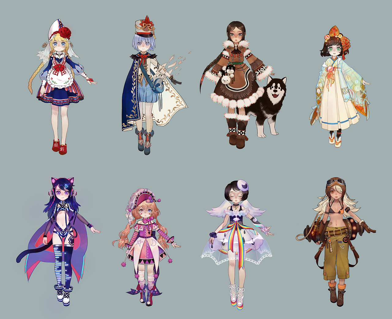 小姑娘的服装练习（图ZNzk1MjE1MTI=） - 创作习作 - 站酷设计师Bunnie原创素材 - 站酷ZCOOL