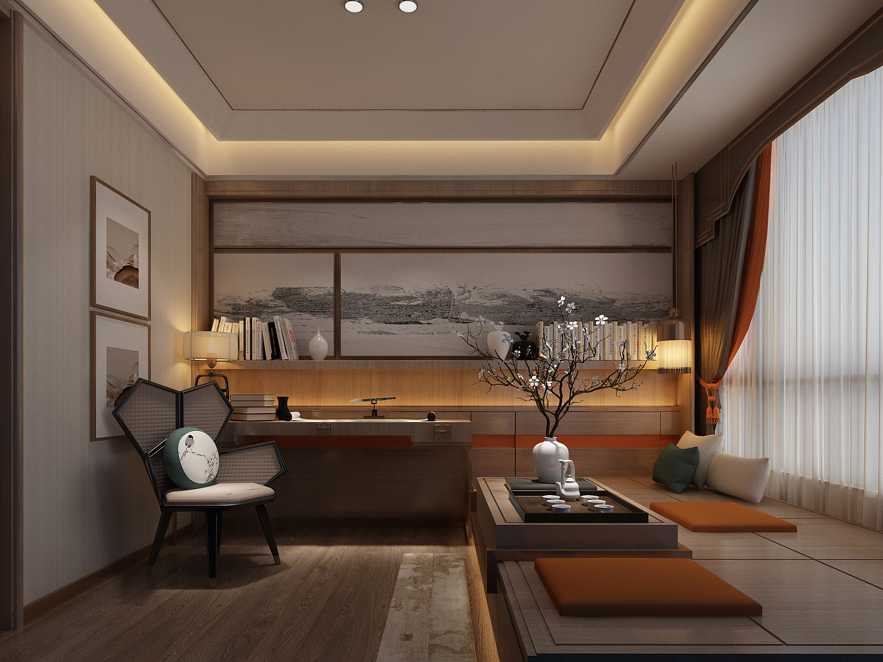 玖壹设计-新亚洲风板房