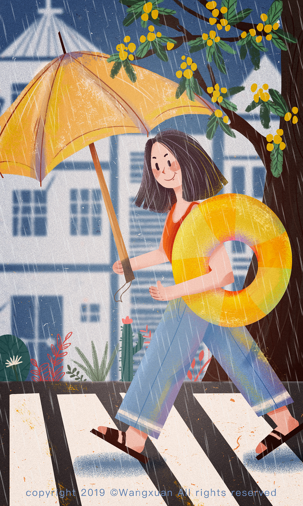 小王终于下定决心要去学习游泳啦,不论刮风下雨都热情澎湃的去上课上课上课。。。。