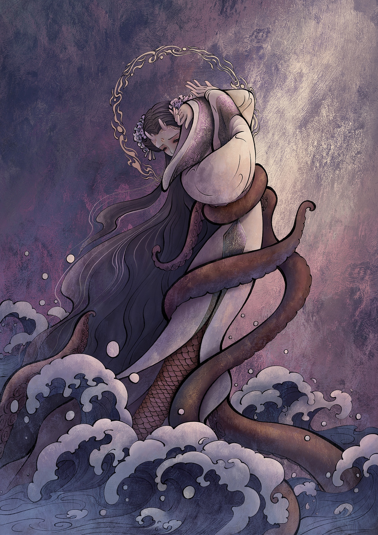 插画系列《鬼神·水系》4⃣️（图ZMzMxMTc3MjUy） - 艺术插画 - 站酷设计师是飞鱼本鱼呀原创素材 - 站酷ZCOOL