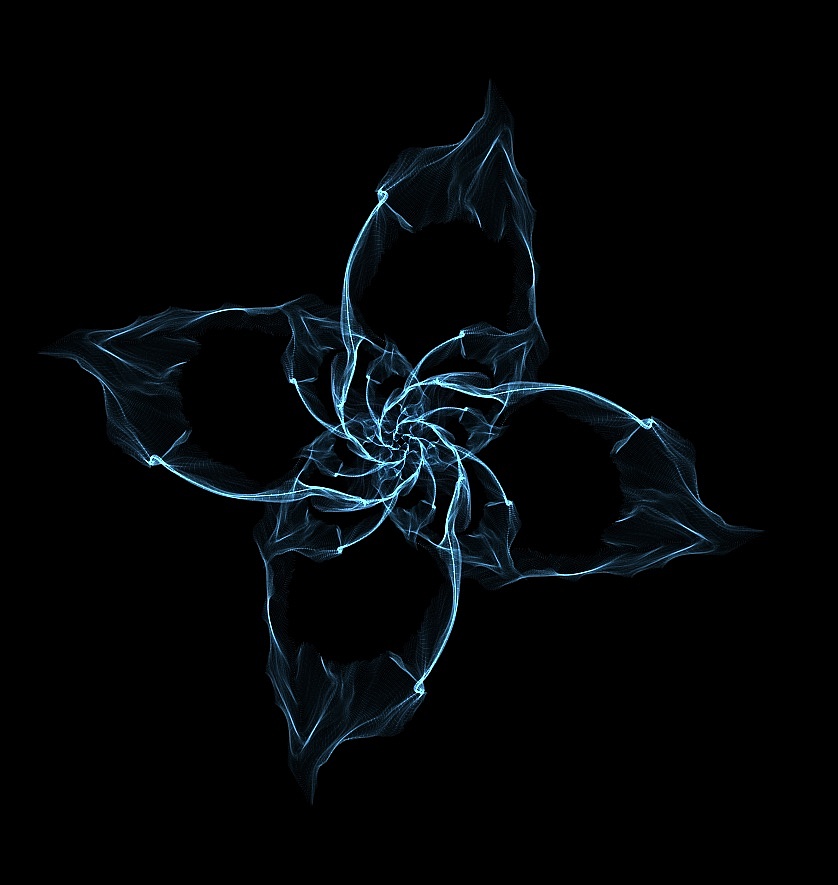 科技感花卉背景图案设计