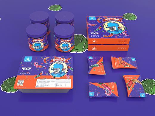 《麻辣小海鲜》麻辣食品包装 / 海鲜品牌包装