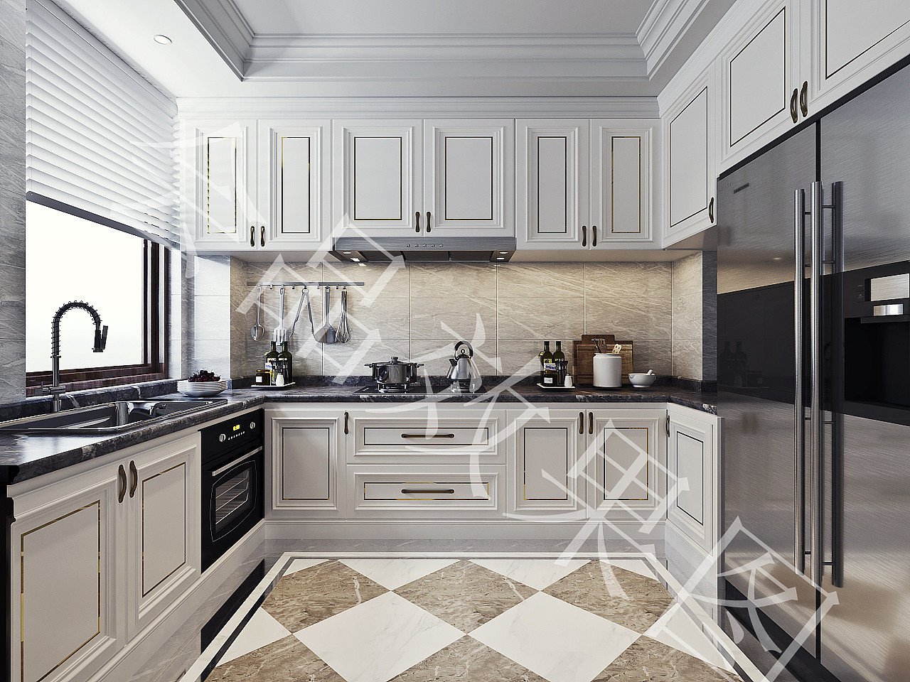 美式空间表现（图ZMjA0MzcyNjY4） - 家装设计 - 站酷设计师会品效果图圆圆原创素材 - 站酷ZCOOL