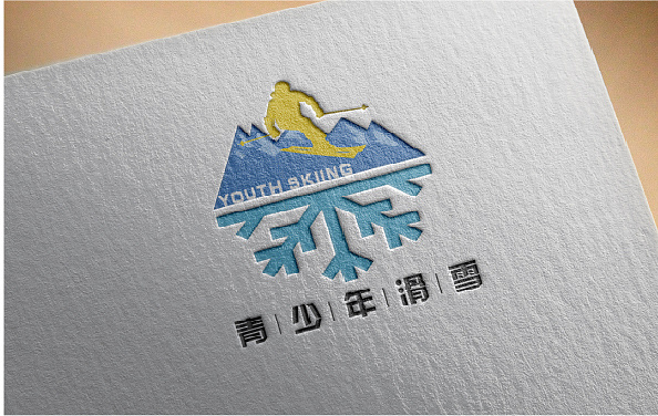 青少年滑雪logo设计