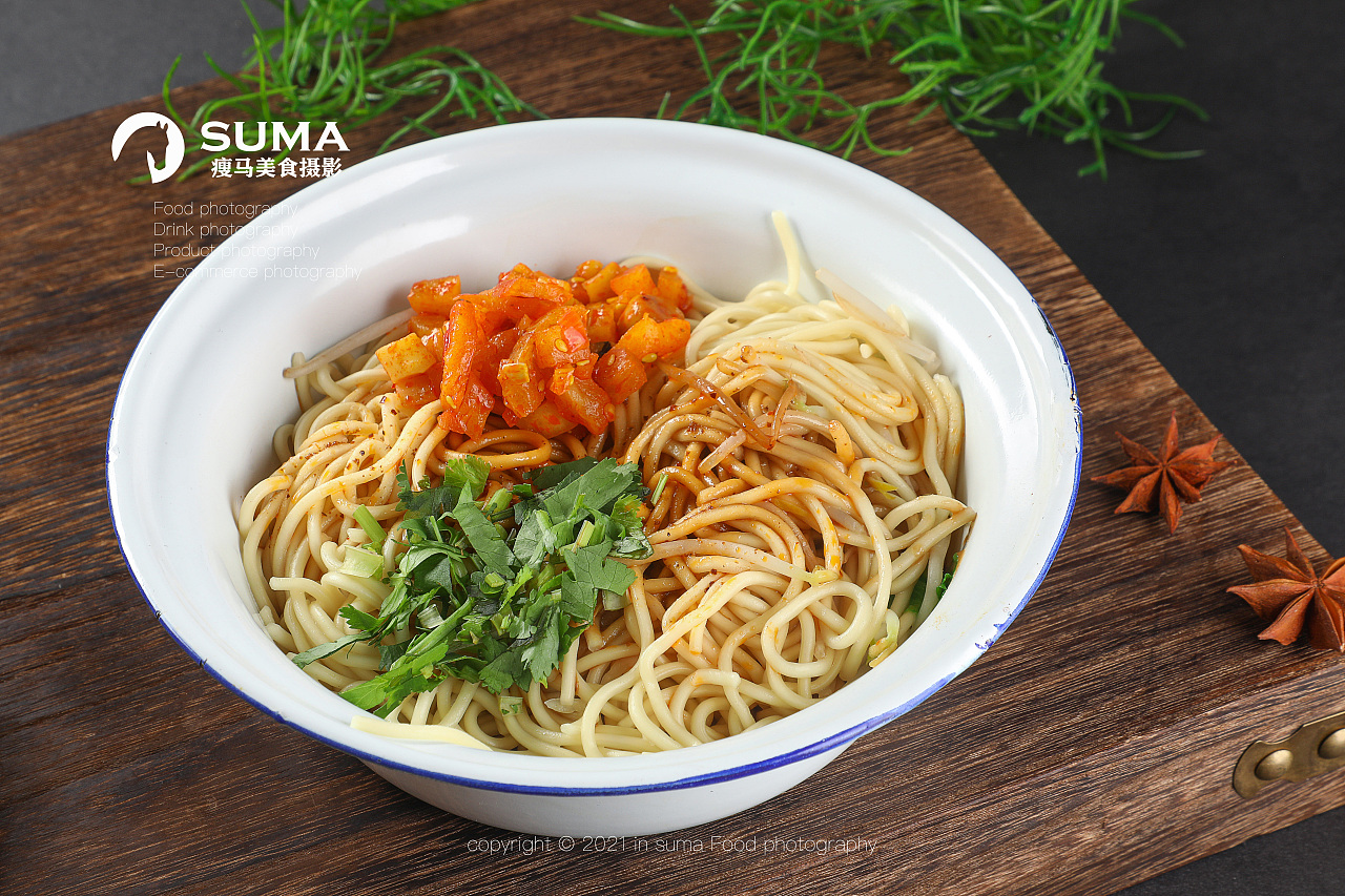 瘦马美食摄影之热干面拍摄