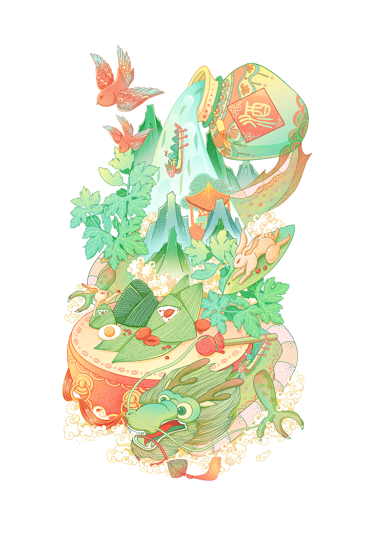 兔年国潮作品（图ZMzM3Njk0MjYw） - 商业插画 - 站酷设计师_TOTORO_原创素材 - 站酷ZCOOL