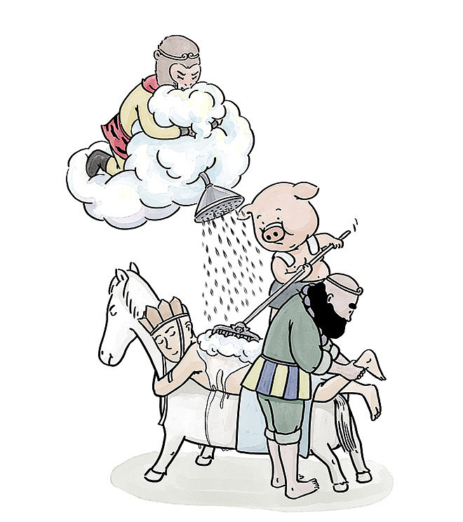 八戒:空中有朵雨做的云,一朵云做的雨...